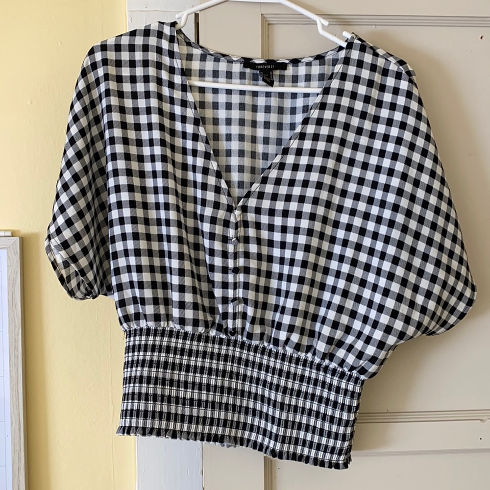 Forever21 black and white button down!
